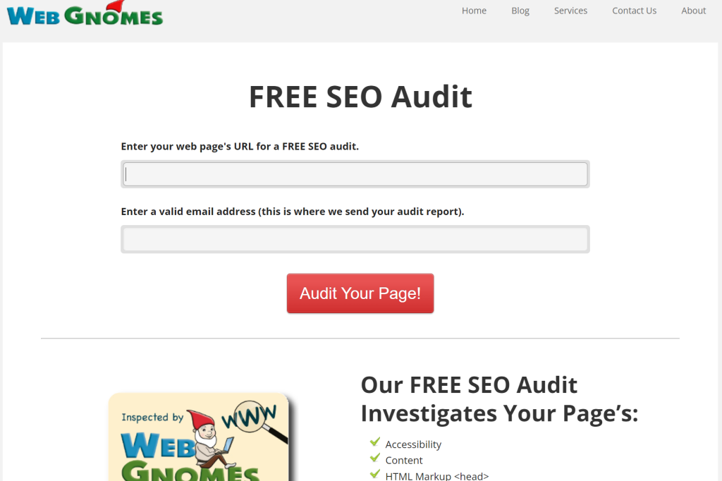 Tools content audit: web gnomes