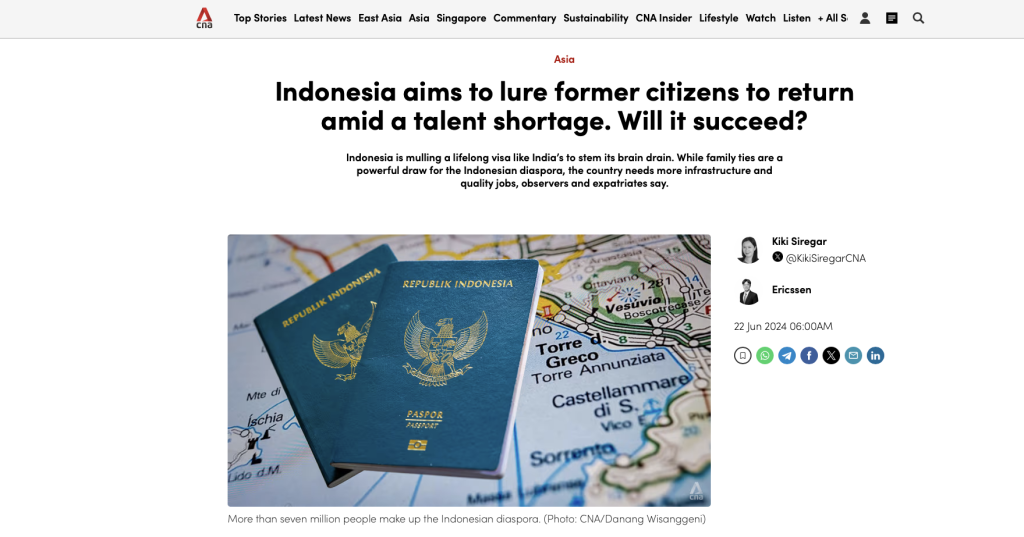 Media Singapura CNA mewawancarai RadVoice untuk artikelnya yang terbit pada 22 Juni 2024.